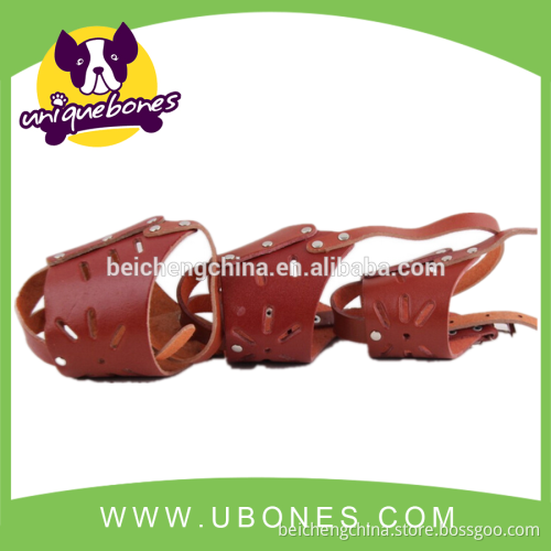 dog Muzzle belt adjustable dogs Muzzle real leather muzzle Dog Anti Bites Bark B2Cwholesale